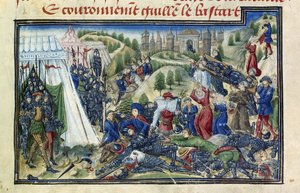 La battaglia di Hastings dalla Grande Chronique de Normandie di Yates Thompson