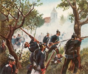 La battaglia di Königgrätz, 3 luglio 1866, 1936 da Unbekannt