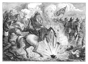 La battaglia di Pittsburg Landing, 1862, fine XIX secolo da Unbekannt