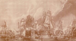 La battaglia di Trafalgar, 1805, 1896 da Unbekannt
