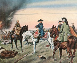 La battaglia di Zorndorf, 25 agosto 1758, 1936 da Unbekannt