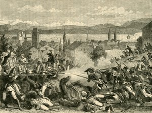 La battaglia di Zurigo, 1799 da Unbekannt