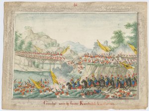 La Battaglia sul fiume Kamchik il 15 ottobre 1828, 1829 da Unbekannt