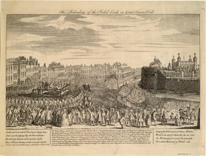 La decapitazione dei ribelli giacobiti a Tower Hill, 1746 da Unbekannt