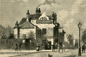 Il Leone Nero, Church Street, Chelsea, nel 1820, c1876 da Unbekannt