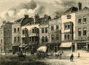 Il Borough, High Street, nel 1825, c1878 da Unbekannt