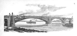 Il ponte sul Mississippi a St. Louis, 1883