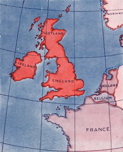 Le Isole Britanniche e la Francia, Belgio e Olanda a mezzogiorno in piena estate da Unbekannt