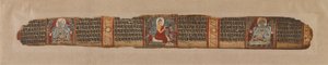 Il Buddha distribuisce miele, da un manoscritto Prajnaparamita da Unbekannt