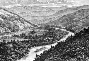 La valle di Bukhtarma nelle montagne Altay, 1895 da Unbekannt