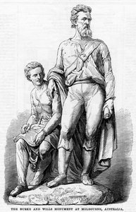 Il Monumento di Burke e Wills a Melbourne, Australia, 1865 da Unbekannt