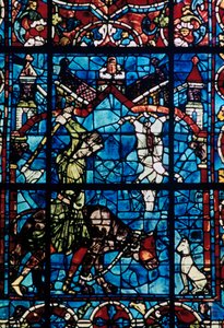 I macellai, vetrata, Cattedrale di Chartres, Francia, 1194-1260 da Unbekannt