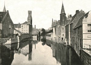 Il canale, Bruges, Belgio, 1895 da Unbekannt