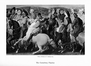 I pellegrini di Canterbury, XIX secolo da Unbekannt