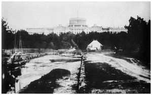 Il Campidoglio senza la sua cupola, Washington DC, USA, c1858 da Unbekannt