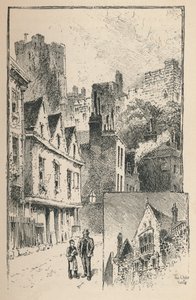 Il castello da Thames Street. Un pezzo delle mura esterne, 1895 da Unbekannt