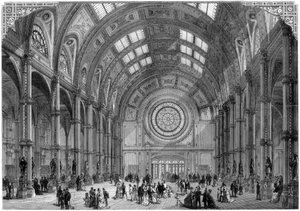 La Sala Centrale, Alexandra Palace, Londra, 1875 da Unbekannt