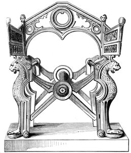 La sedia di Dagoberto, VII secolo, 1849 da Unbekannt