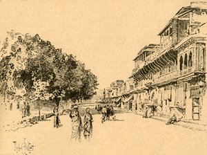 Il Chandni Chowk, Delhi, India, c1890 da Unbekannt