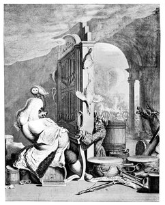 Il bruto affascinante, una satira su Handel, 1754 da Unbekannt