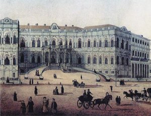 La casa Chertkov in via Myasnitskaya a Mosca, 1860