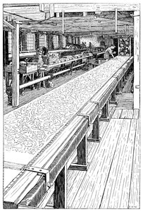 La stanza della stampa di chintz, Merton Abbey Mills, Londra