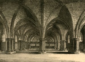 La Chiesa di Santa Fede, La Cripta della Vecchia San Paolo, da una vista di Hollar, 1897 da Unbekannt