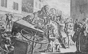 La carrozza ribaltata, 18° secolo