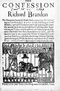 La confessione di Richard Brandon, 1649 da Unbekannt