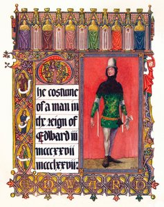 Il costume di un uomo nel regno di Edoardo III, c1353 da Unbekannt