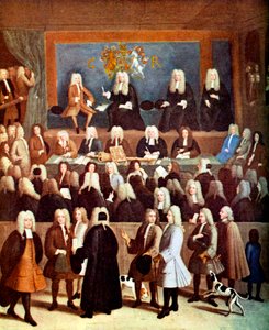 La Corte di Cancelleria durante il regno di Giorgio I, XVIII secolo c1905 da Unbekannt