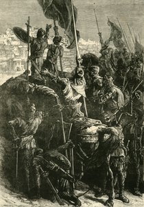 I crociati davanti a Gerusalemme, 1099, 1890 da Unbekannt