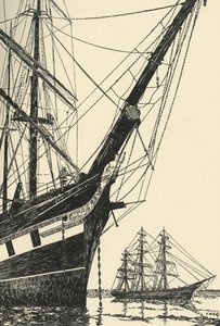 Il Cutty Sark 1869, nel Porto di Falmouth, 1938 da Unbekannt