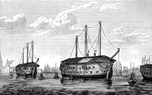 Le navi prigione danesi Dronning Maria e Waldemar a Copenaghen, 1848-1849