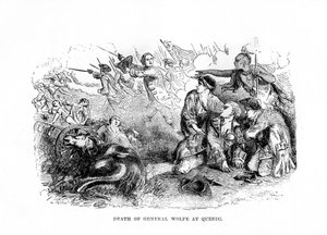 La morte del generale Wolfe a Quebec, 1759, 1872 da Unbekannt