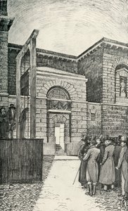 La Porta dei Debitori, prigione di Newgate, Londra, nel 1821, 1938 da Unbekannt