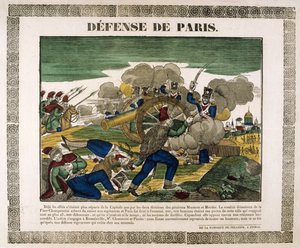 La difesa di Parigi, 1814 da Unbekannt