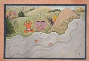 Il Demone Marichi Cerca di Dissuadere Ravana... da una serie dispersa del Ramayana