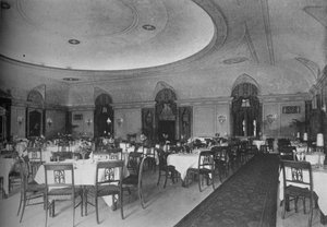 La sala da pranzo del Direttorio, Belmont Hotel, Chicago, Illinois, 1924