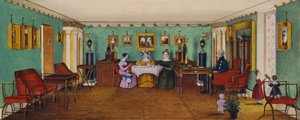 Il Salotto nella Casa del Conte Josef August Ilinsky a Romaniv, 1834 da Unbekannt