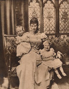 La Duchessa di York con i suoi due figli, i Principi Edoardo e Alberto, c. 1897 da Unbekannt