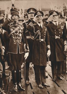 Il Duca di York e il Principe Enrico accolgono il Principe di Galles a Portsmouth da Unbekannt