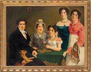 La famiglia del compositore Vincenzo Bellini, primo quarto del XIX secolo da Unbekannt