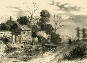 Il fiume Fleet, vicino a St. Pancras, 1825, c1876 da Unbekannt