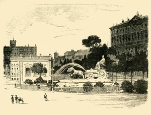 La fontana di Cibele, Madrid, 1890 da Unbekannt