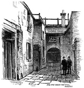 La volpe sotto la collina, casa pubblica, Adelphi, Westminster, Londra, 1887 da Unbekannt