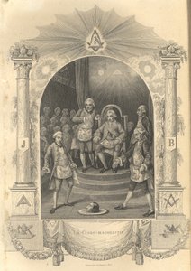 Cerimonia dei massoni francesi, 1844 da Unbekannt