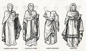 La Galleria del Costume Britannico: Come si vestivano le persone in tempi anglosassoni, c1934 da Unbekannt