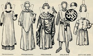 La galleria del costume britannico: cosa indossavano uomini e donne al tempo di Enrico III, c1934