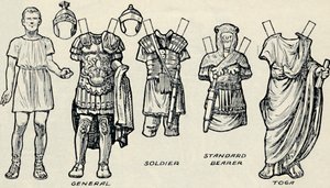 La galleria del costume storico: cosa indossavano i Britanni e i Romani, c1934 da Unbekannt